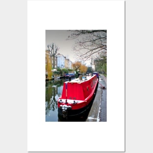 Narrow Boats Regent's Canal Camden London Posters and Art